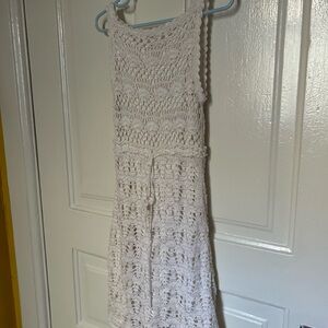 VINTAGE Talbots Kids White Crochet  Dress
